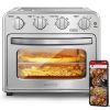 Geek Chef Air Fryer Toaster Oven Combo, 4 Slice Toaster Convection Air Fryer Oven Warm, Broil, Toast, Bake, Oil-Free, Accessories Included, Stainless
