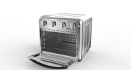 Geek Chef Air Fryer Toaster Oven Combo, 4 Slice Toaster Convection Air Fryer Oven Warm, Broil, Toast, Bake, Oil-Free, Accessories Included, Stainless