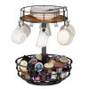 Carousel Coffee Pod Holder Basket, K Cup Organizer for Counter, Coffee Cup Organizer with 12 Mug Hooks, Mug Tree with Storage Basket, for Coffee Bar,