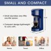 Automatic Blue 14 Oz One Cup Small Coffee Makers Single Serve For K Cup Pod Ground Coffee