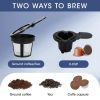 Automatic Blue 14 Oz One Cup Small Coffee Makers Single Serve For K Cup Pod Ground Coffee