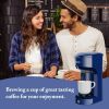 Automatic Blue 14 Oz One Cup Small Coffee Makers Single Serve For K Cup Pod Ground Coffee