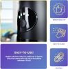 Electric Milk Frother and Steamer. Large Volume 11.8oz. Functional 4-in-1 Black Automatic Milk Steamer for Latte, Hot Chocolate, Heating Baby Formula.