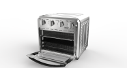 Geek Chef Air Fryer Toaster Oven Combo, 4 Slice Toaster Convection Air Fryer Oven Warm, Broil, Toast, Bake, Oil-Free, Accessories Included, Stainless
