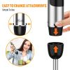Immersion Blender Handheld, 1100W 5-in-1 Multi-Purpose Hand Blender, 12-Speed Stick Blender, 600ml Beaker, 500ml Chopper, Egg Whisk, Milk Frother, Bla