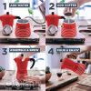 Stovetop Espresso Maker 3 Cup Moka Pot; Italian Cuban Greca Coffee Maker; Aluminum Durable and Easy to Use & Clean(6oz Red) Amazon Banned