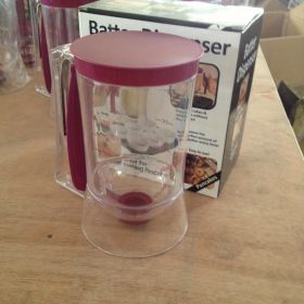1 Pack Collapsible Batter Separator Cupcakes Pancakes Cookie Cake Waffles Batter Dispenser Cookie Separator Batter Cream Speratator Cup Measuring Baki (Color: Purple)